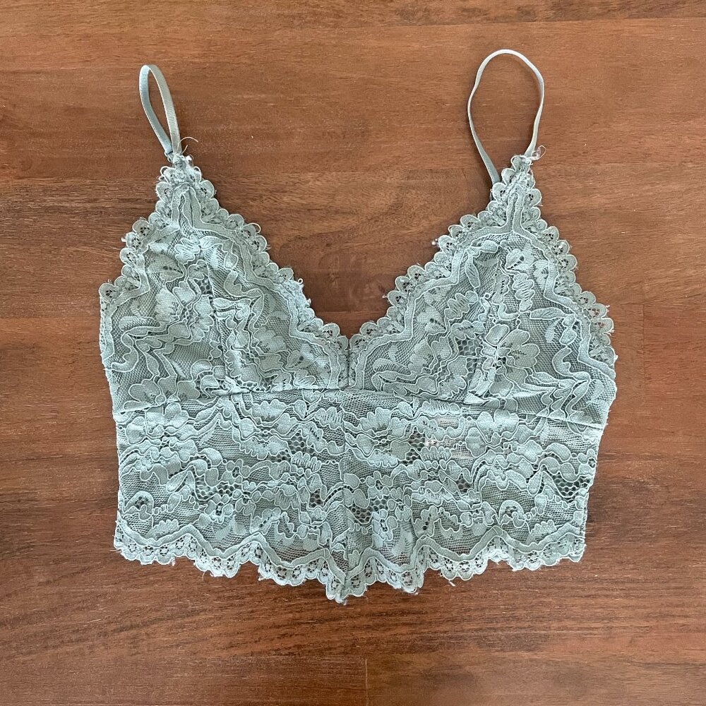 ZARA Lace blue Top